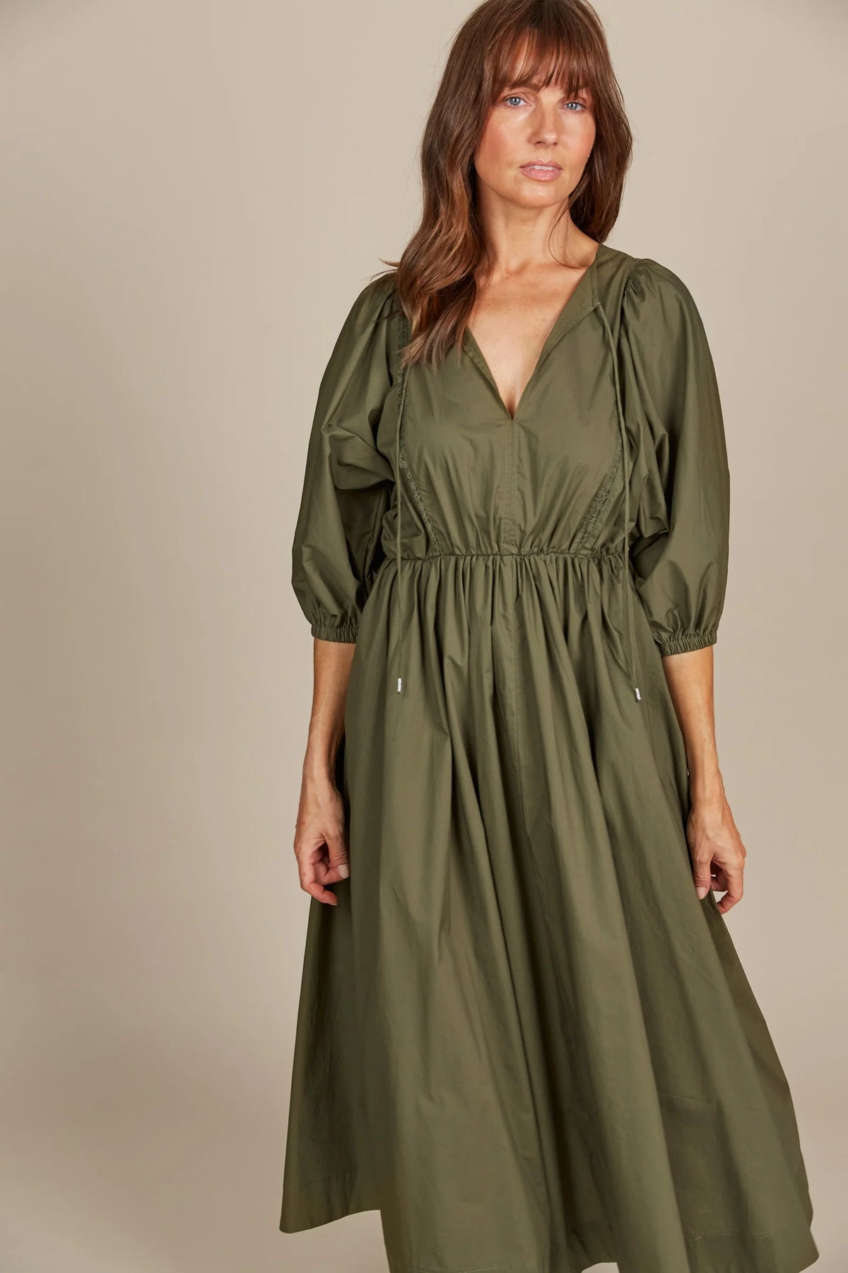 Remi Maxi Dress - Olive - ISLE OF MINE Dress Large X-Large NZ LUMA