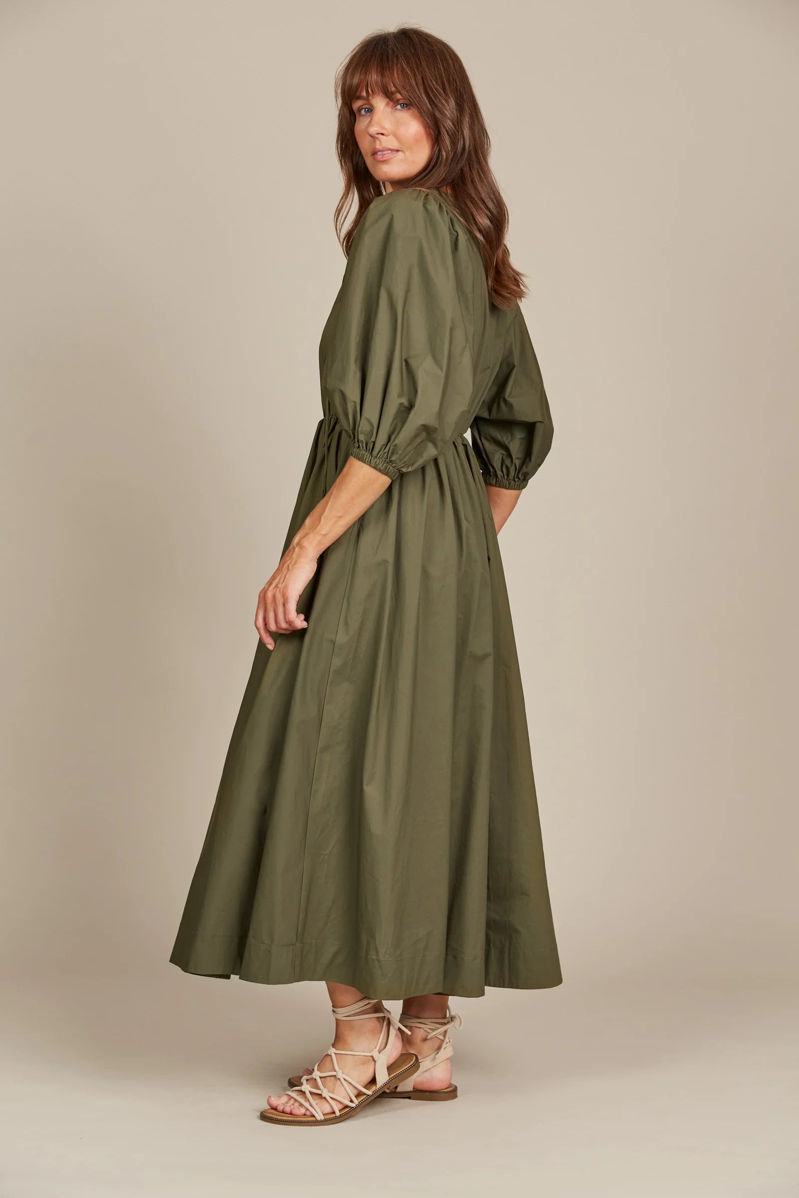 Remi Maxi Dress - Olive - ISLE OF MINE Dress NZ LUMA