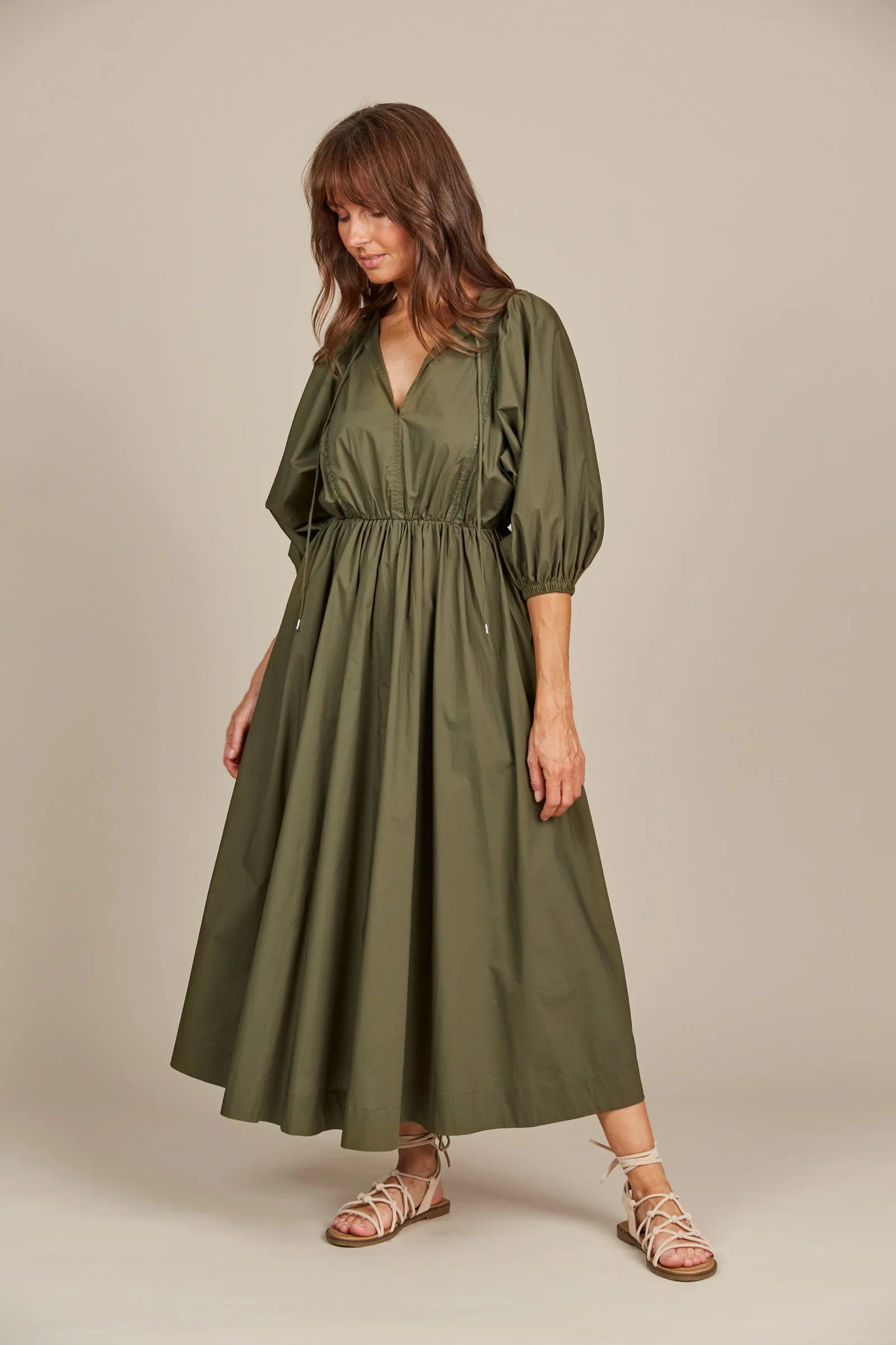 Remi Maxi Dress - Olive - ISLE OF MINE Dress NZ LUMA