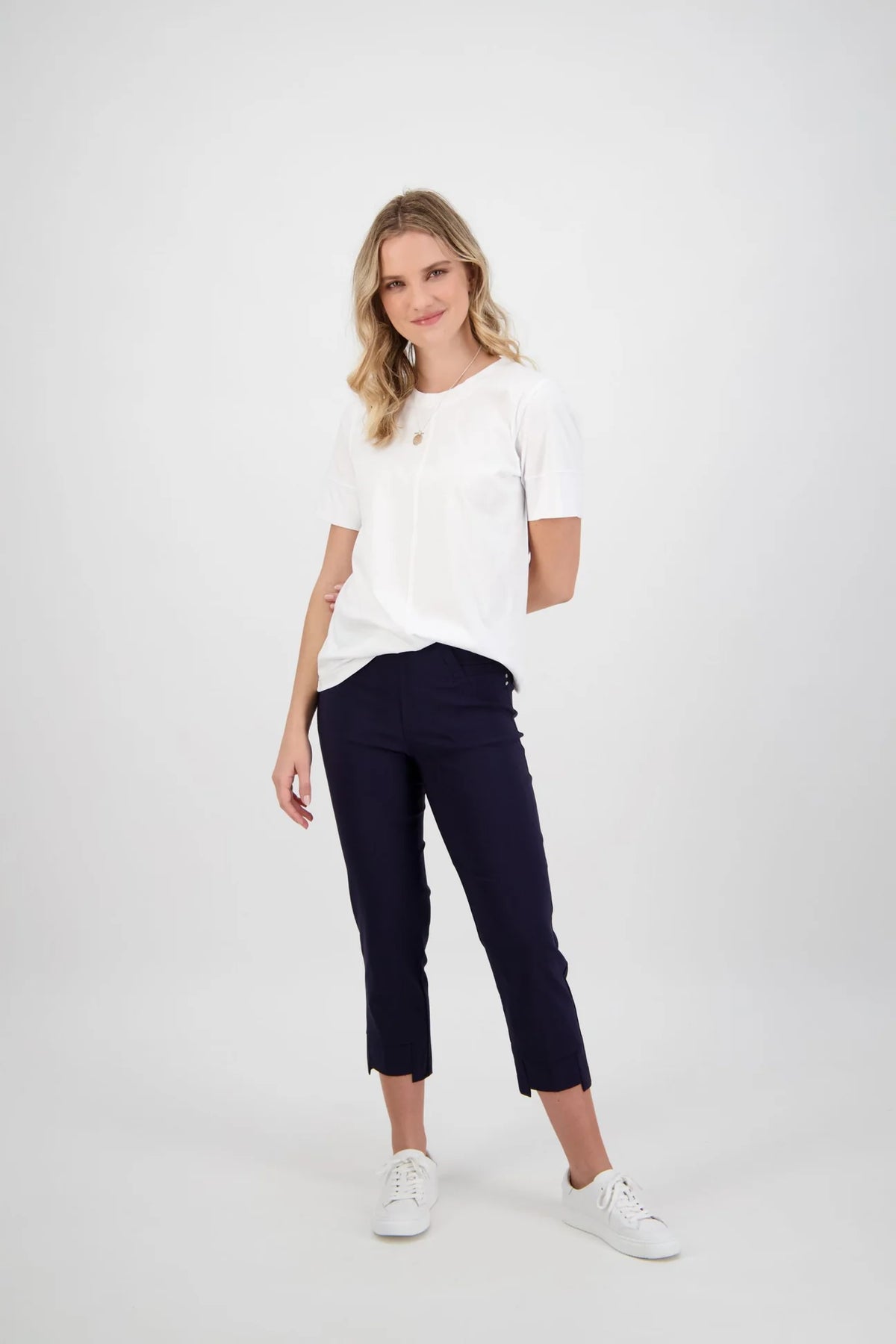 Roam Crop Faille - MACJAY'S Pant NAVY 8 14 18 12 16 10 NZ LUMA