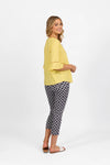 Round Neck Top w Elbow Length Sleeves - Lemon or Pink - VASSALLI Top NZ LUMA