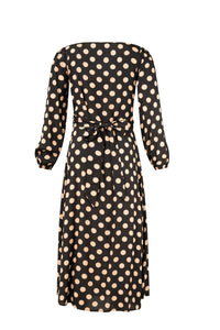 Sabrina Dress Latte Polkadot - LEMON TREE Dress NZ LUMA