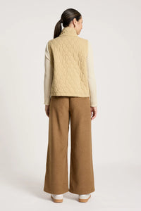 Sansi Quilted Crop Vest - Dune - EB&IVE Jacket NZ LUMA