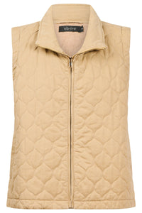 Sansi Quilted Crop Vest - Dune - EB&IVE Jacket NZ LUMA