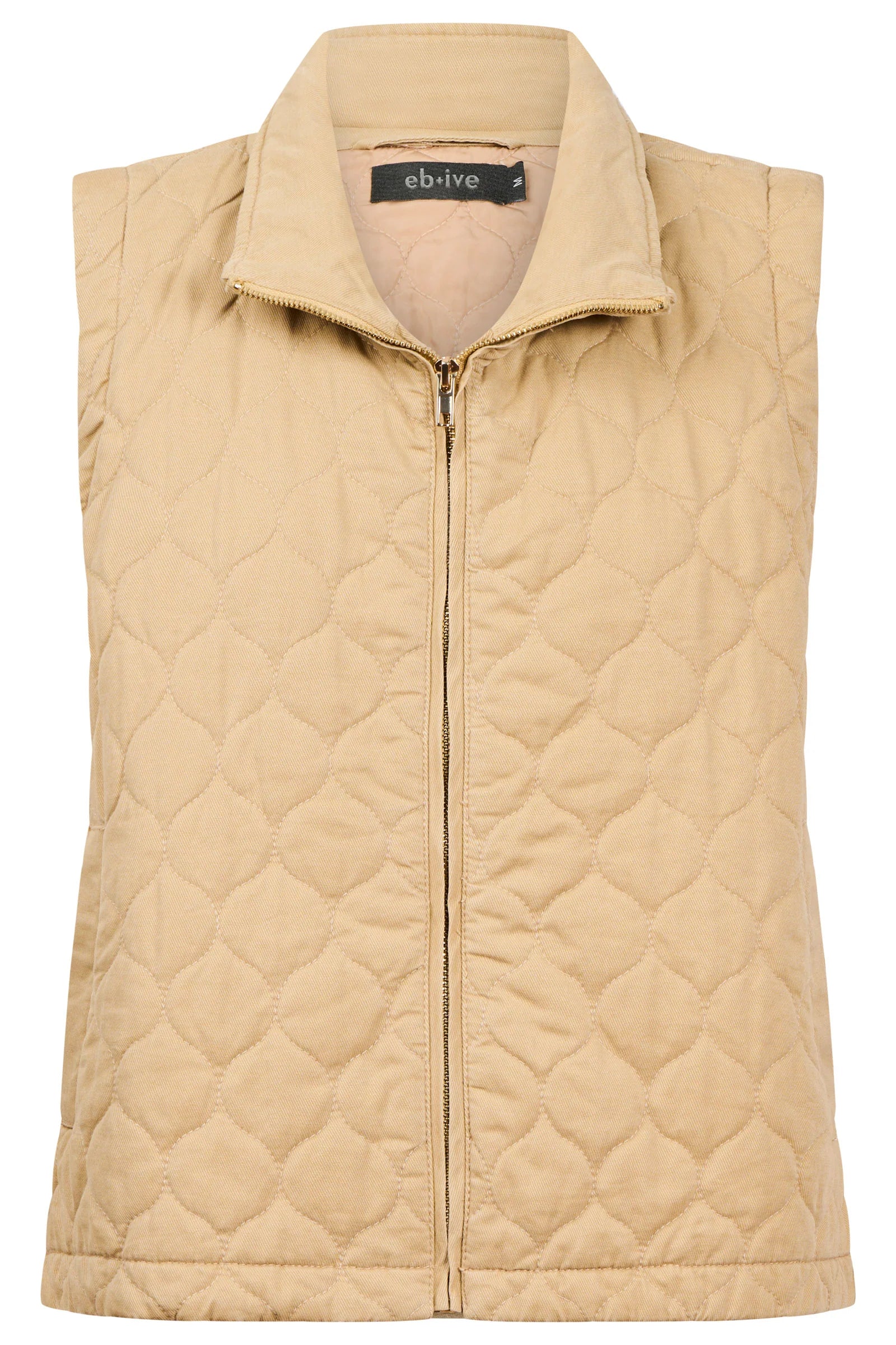 Sansi Quilted Crop Vest - Dune - EB&IVE Jacket NZ LUMA