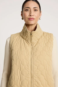 Sansi Quilted Crop Vest - Dune - EB&IVE Jacket NZ LUMA