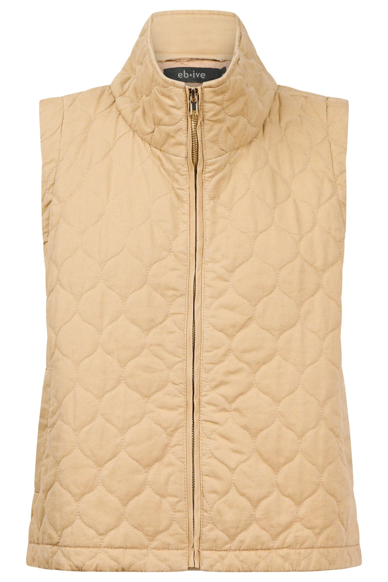 Sansi Quilted Crop Vest - Dune - EB&IVE Jacket NZ LUMA