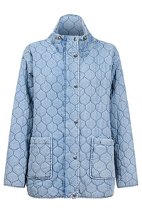 Sansi Quilted Jacket - Denim - EB&IVE Jacket NZ LUMA