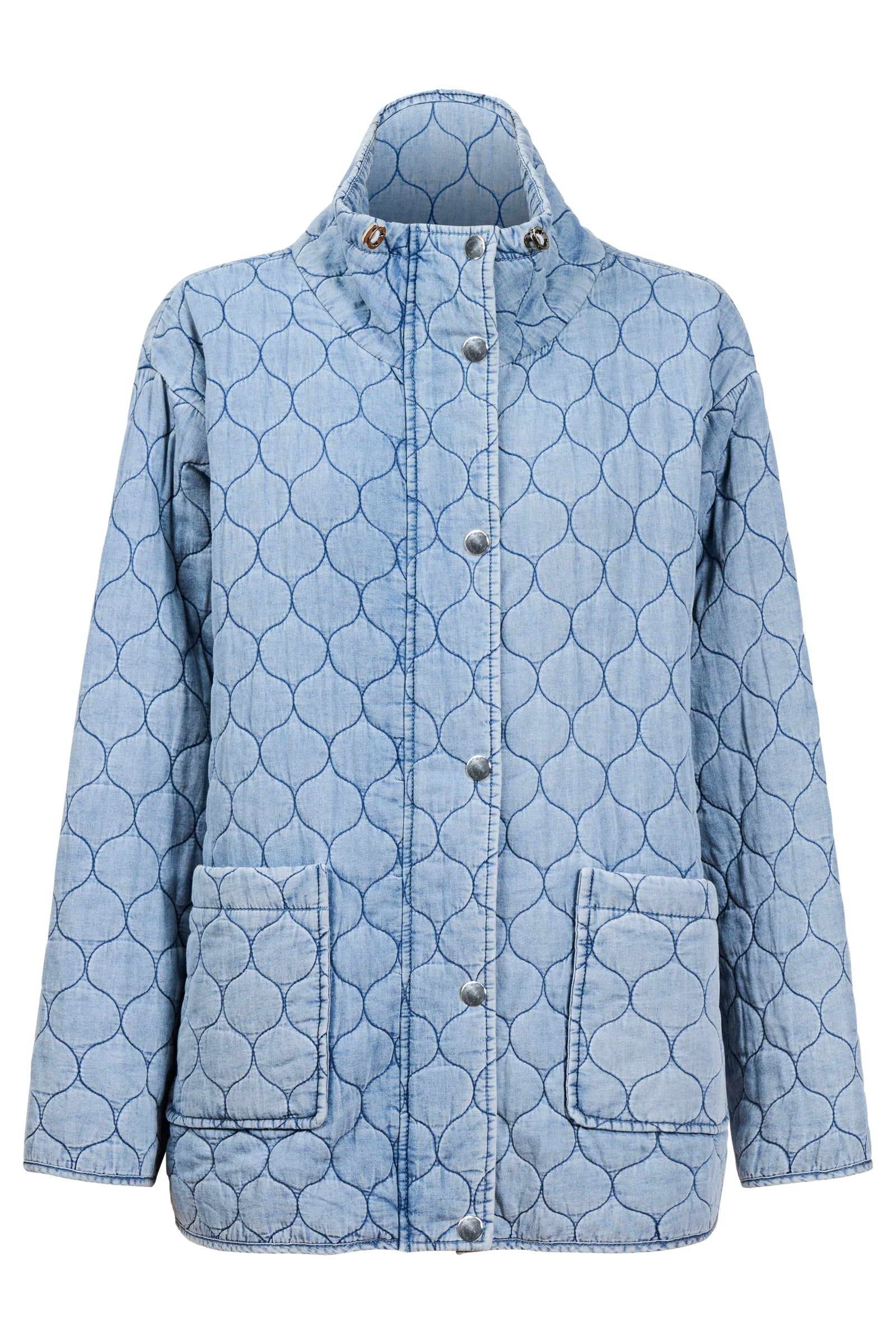 Sansi Quilted Jacket - Denim - EB&IVE Jacket NZ LUMA