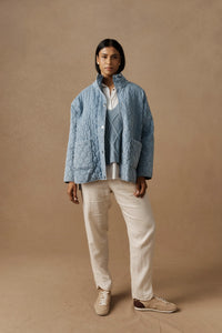 Sansi Quilted Jacket - Denim - EB&IVE Jacket NZ LUMA