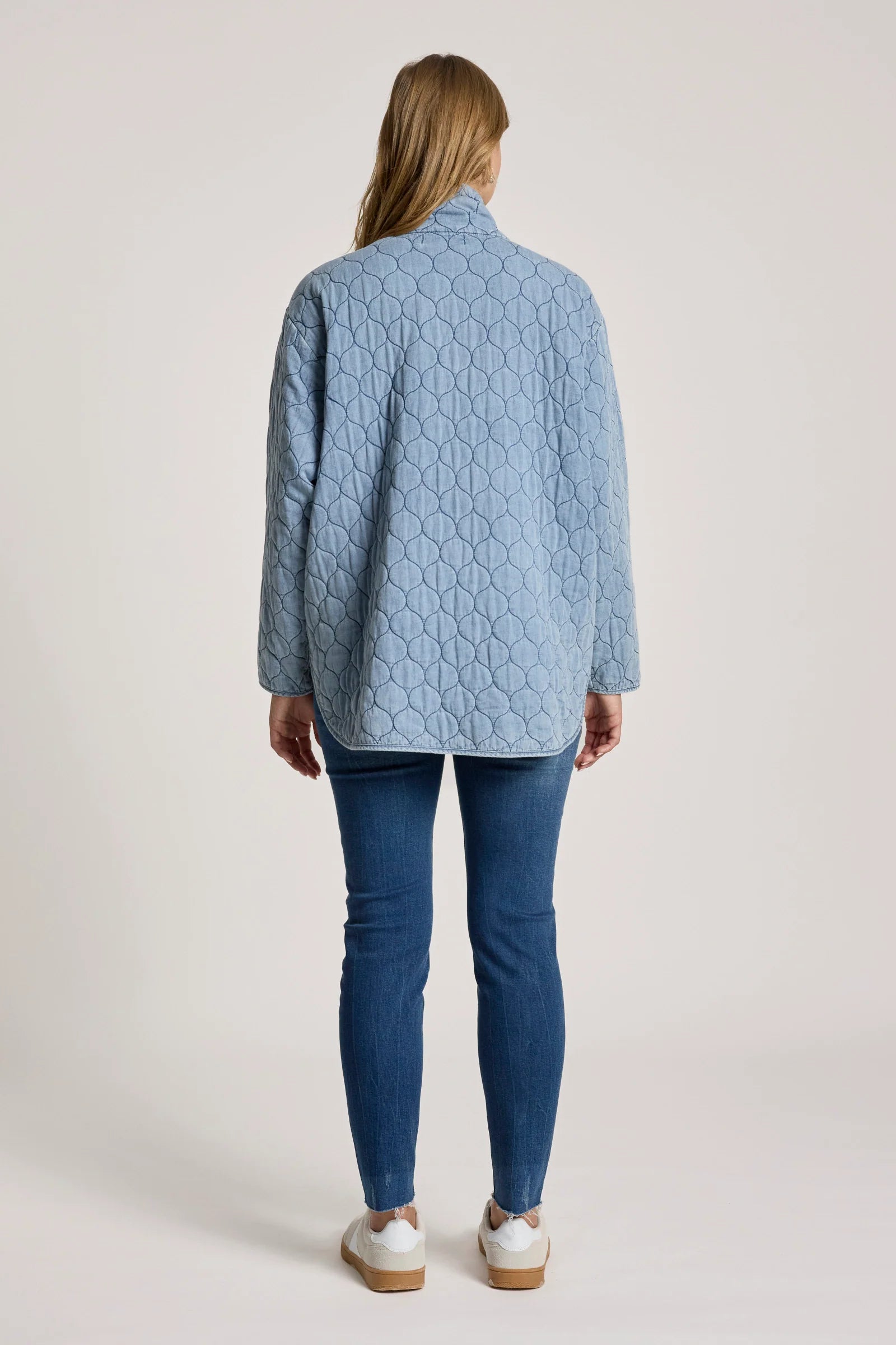 Sansi Quilted Jacket - Denim - EB&IVE Jacket NZ LUMA
