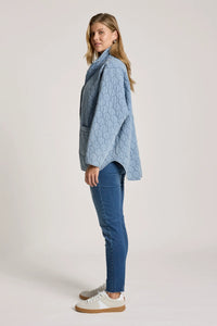 Sansi Quilted Jacket - Denim - EB&IVE Jacket NZ LUMA
