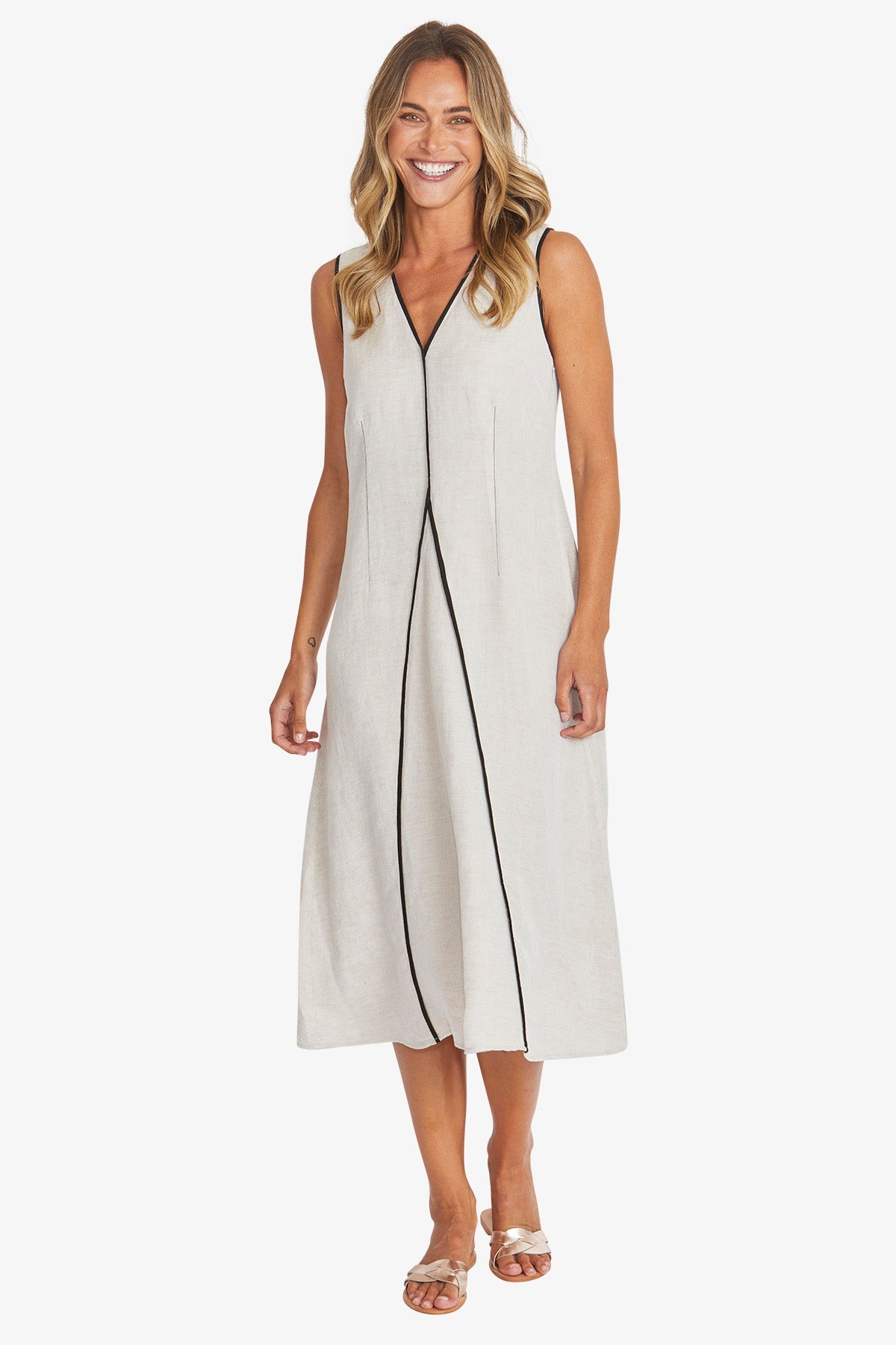 Sarah Dress - Raffia - PING PONG Dress NZ LUMA