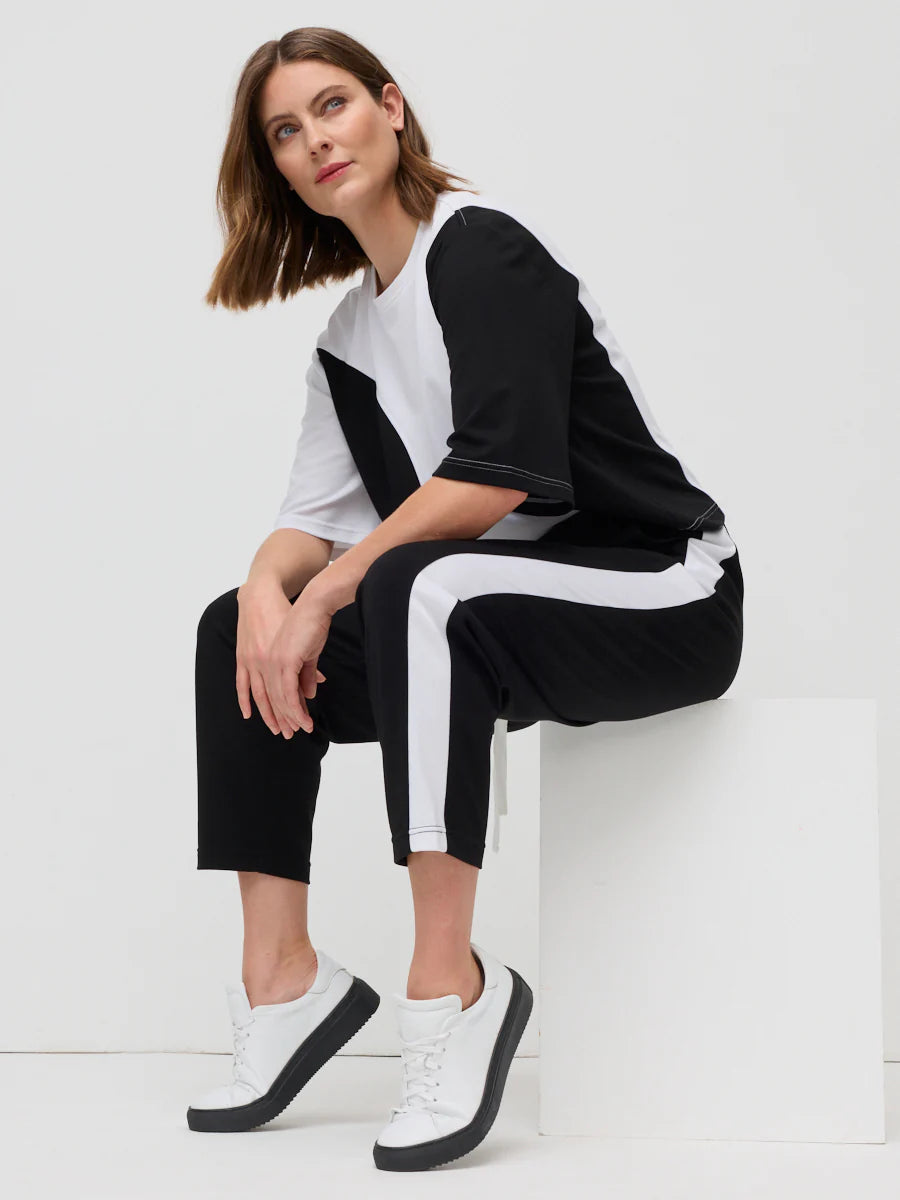 Side Stripe Ponte Jogger - Black - MARCO POLO Pant NZ LUMA