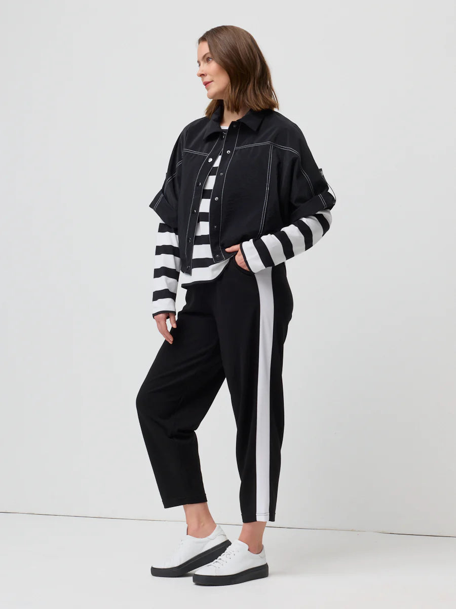 Side Stripe Ponte Jogger - Black - MARCO POLO Pant NZ LUMA