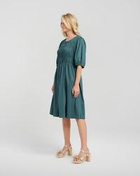 Sienna Dress - Deep Green - ZAFINA Dress NZ LUMA