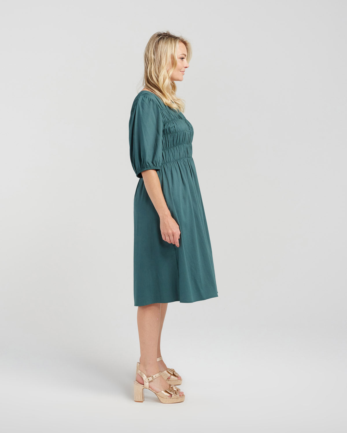 Sienna Dress - Deep Green - ZAFINA Dress NZ LUMA