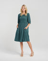 Sienna Dress - Deep Green - ZAFINA Dress NZ LUMA