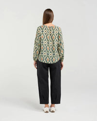 Skylar Pintuck Sleeve Top - BLACKSTONE TOPS NZ LUMA