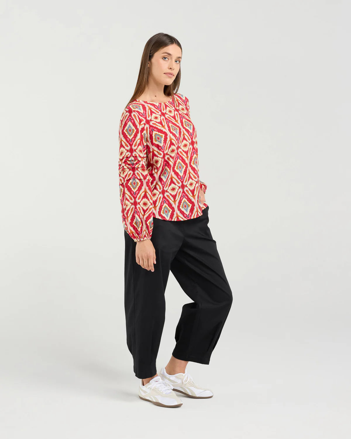 Skylar Pintuck Sleeve Top - BLACKSTONE TOPS NZ LUMA