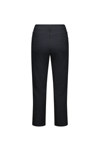 Slim Leg 7/8 Pull On Pant w Elastic Back Waistband - Pitch - VASSALLI Pant NZ LUMA