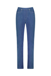 Slim Leg Full Length Lightweight Denim Pull On - Mid Wash - VASSALLI Pant NZ LUMA