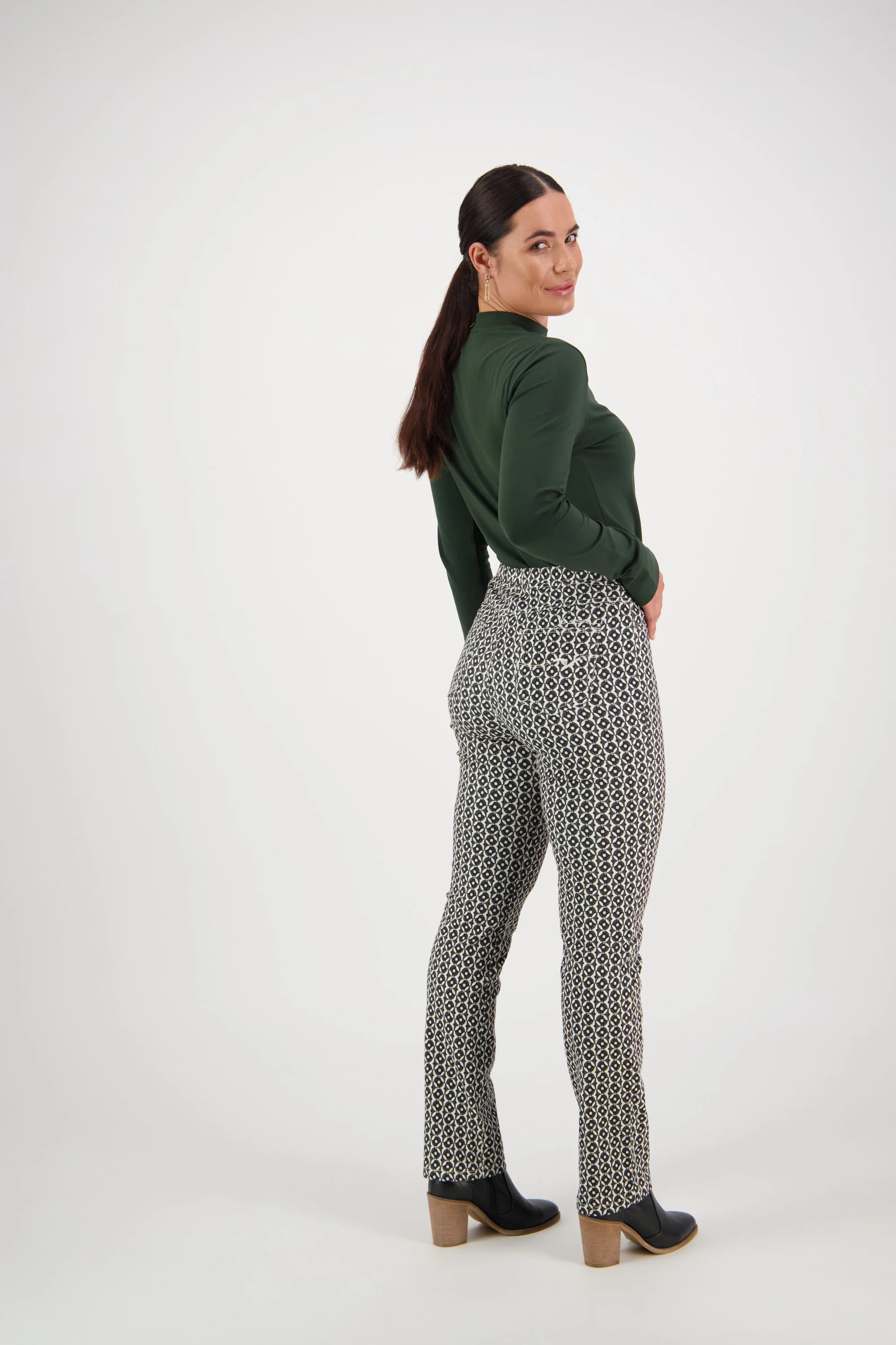 Slim Leg Full Length Pull On Pants - Vault - VASSALLI