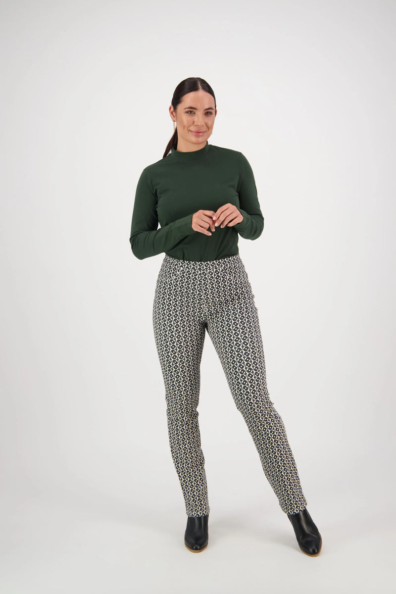 Slim Leg Full Length Pull On Pants - Vault - VASSALLI