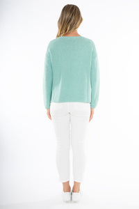 Slub Rib Pullover - Seafoam - JUMP Top NZ LUMA