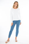 Slub Rib Pullover - White - JUMP Top NZ LUMA