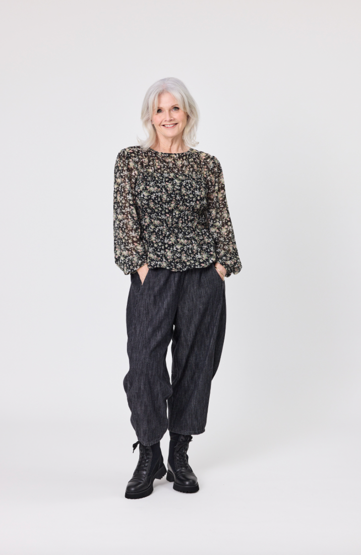 Sonja Pant - Black Denim - LEMON TREE Pant NZ LUMA