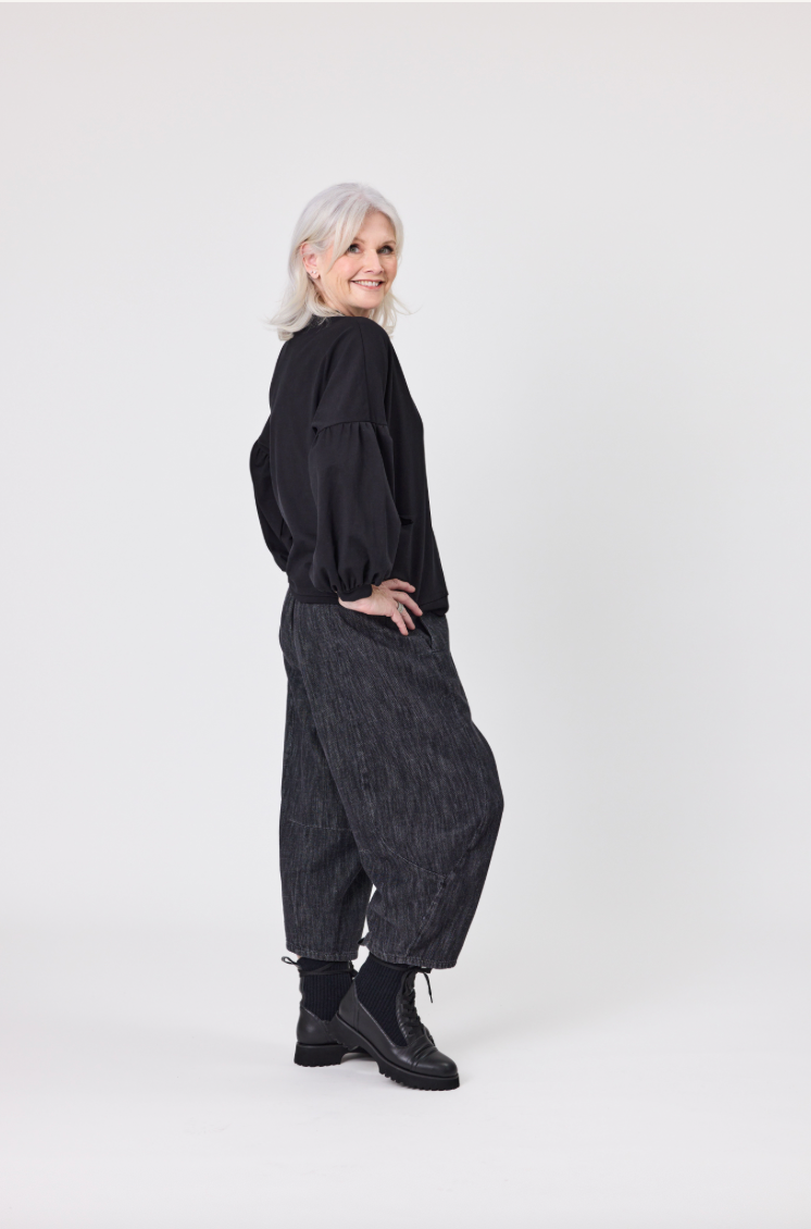 Sonja Pant - Black Denim - LEMON TREE Pant NZ LUMA