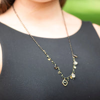 Steel Me Boho Black Stone Necklace - FABULEUX VOUS Accessories NZ LUMA