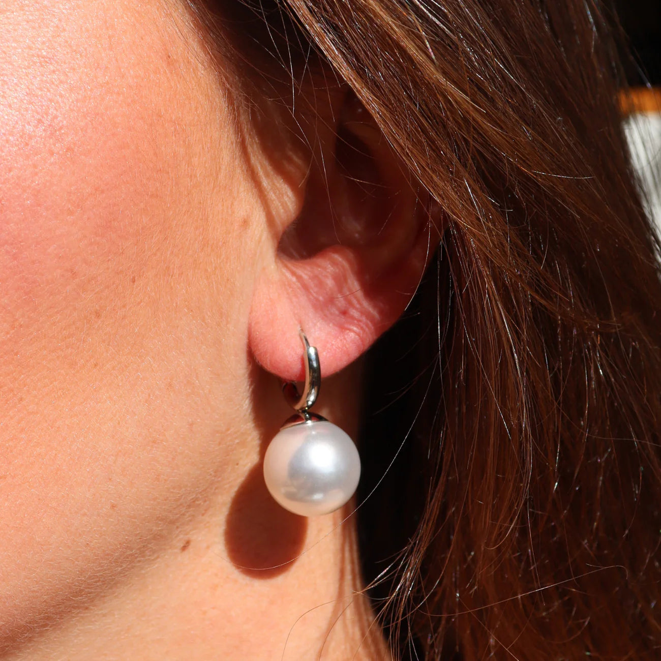 Steel Me Silver Round Pearl Earrings - FABULEUX VOUS Accessories NZ LUMA