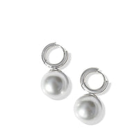Steel Me Silver Round Pearl Earrings - FABULEUX VOUS Accessories NZ LUMA