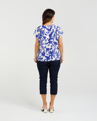 Stella Top - Cobalt Blossom - Seduce Top NZ LUMA