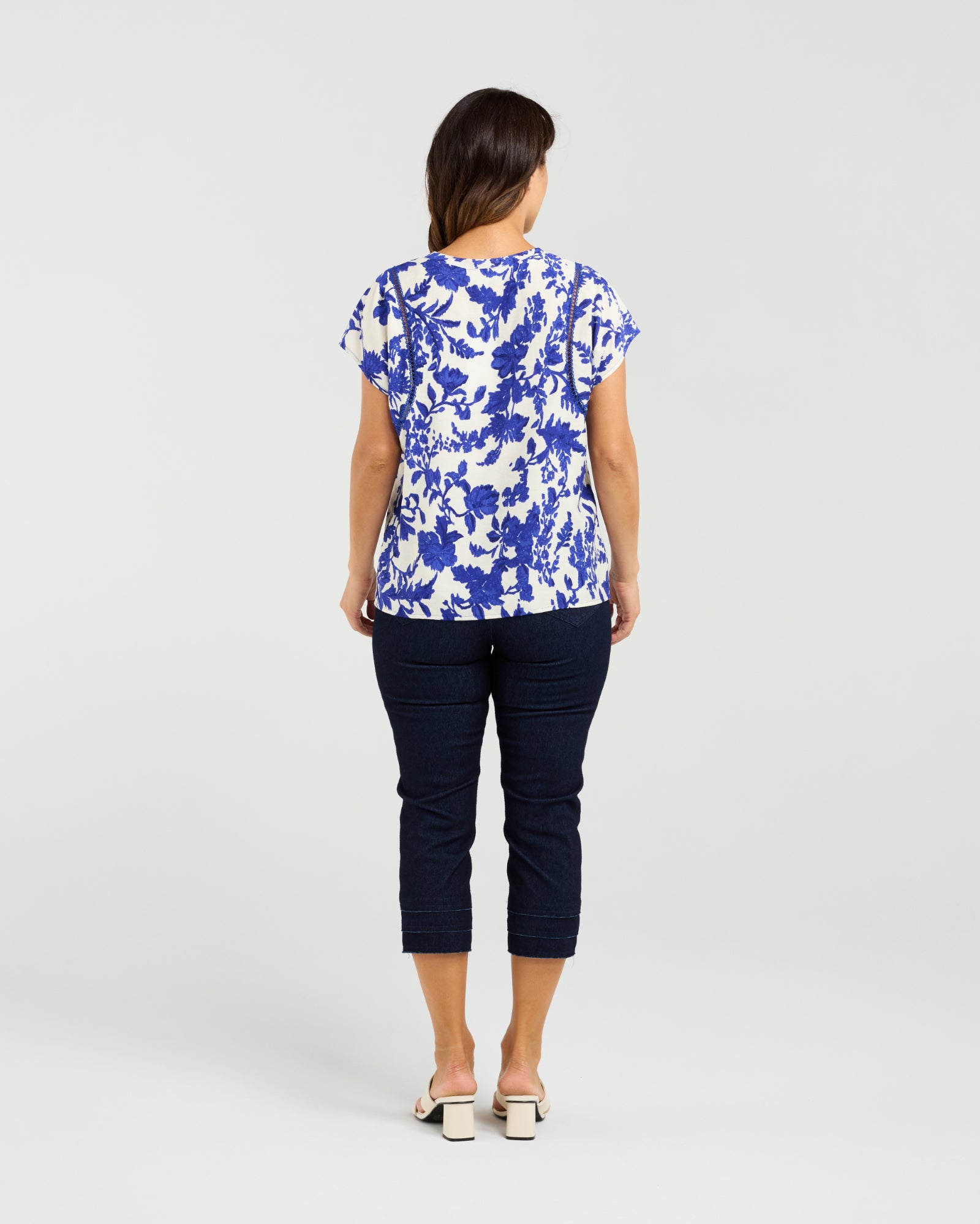 Stella Top - Cobalt Blossom - Seduce Top NZ LUMA