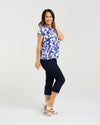 Stella Top - Cobalt Blossom - Seduce Top NZ LUMA
