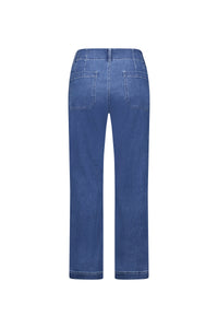 Straight Leg Ankle Grazer Jean - Blue Hue - VASSALLI Pant NZ LUMA