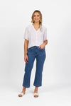 Straight Leg Ankle Grazer Jean - Blue Hue - VASSALLI Pant 10 18 8 14 16 12 NZ LUMA