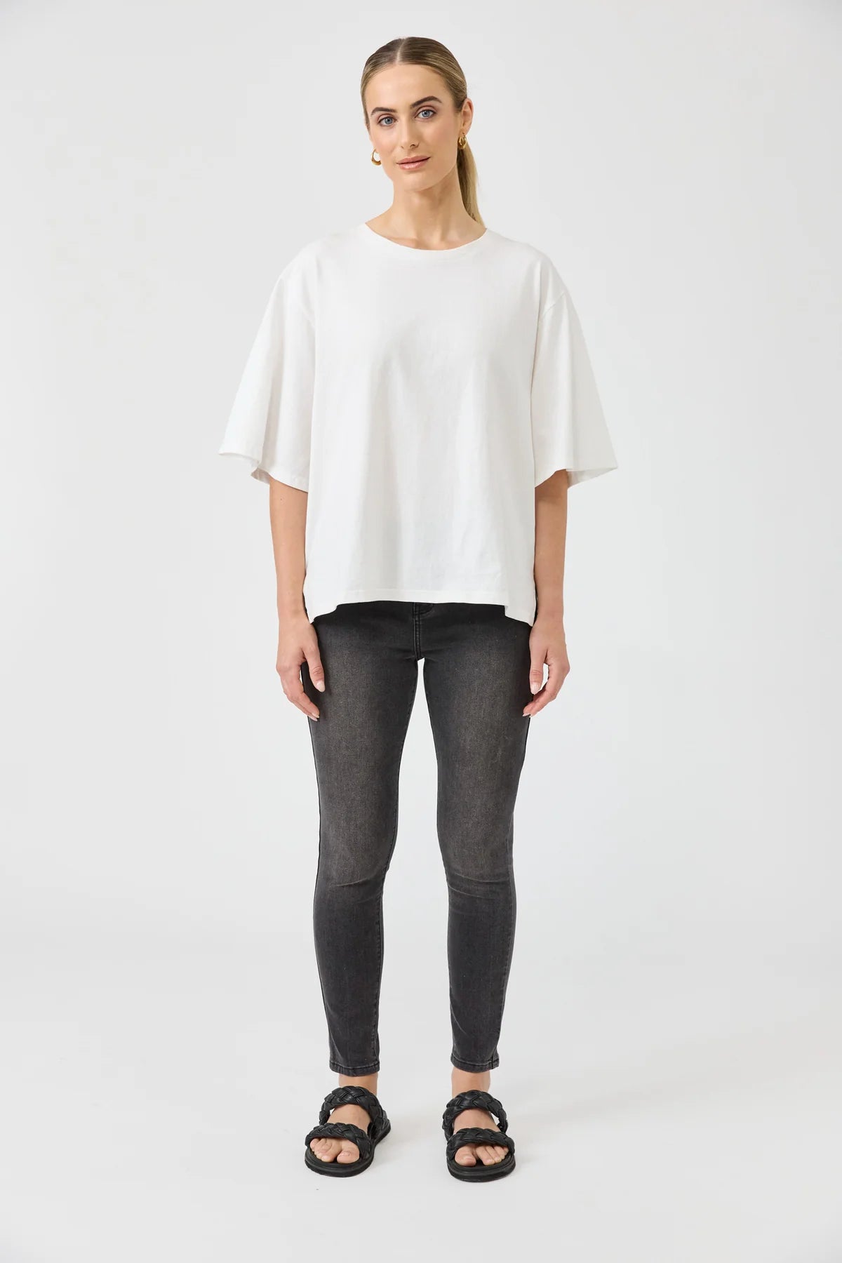 Studio T Shirt - Salt - EB&IVE TOPS NZ LUMA