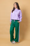 Sullivan Track Pant - Green / Lilac - CHARLO Pant NZ LUMA