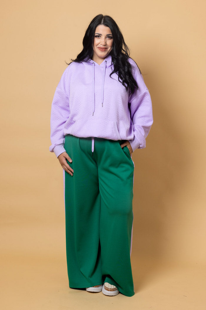 Sullivan Track Pant - Green / Lilac - CHARLO Pant NZ LUMA