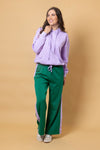 Sullivan Track Pant - Green / Lilac - CHARLO Pant NZ LUMA