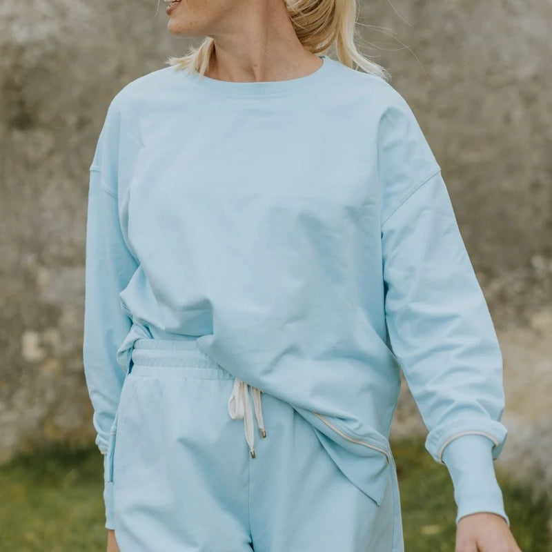 Suzy Sweater - Ice Blue - MOKE Top NZ LUMA