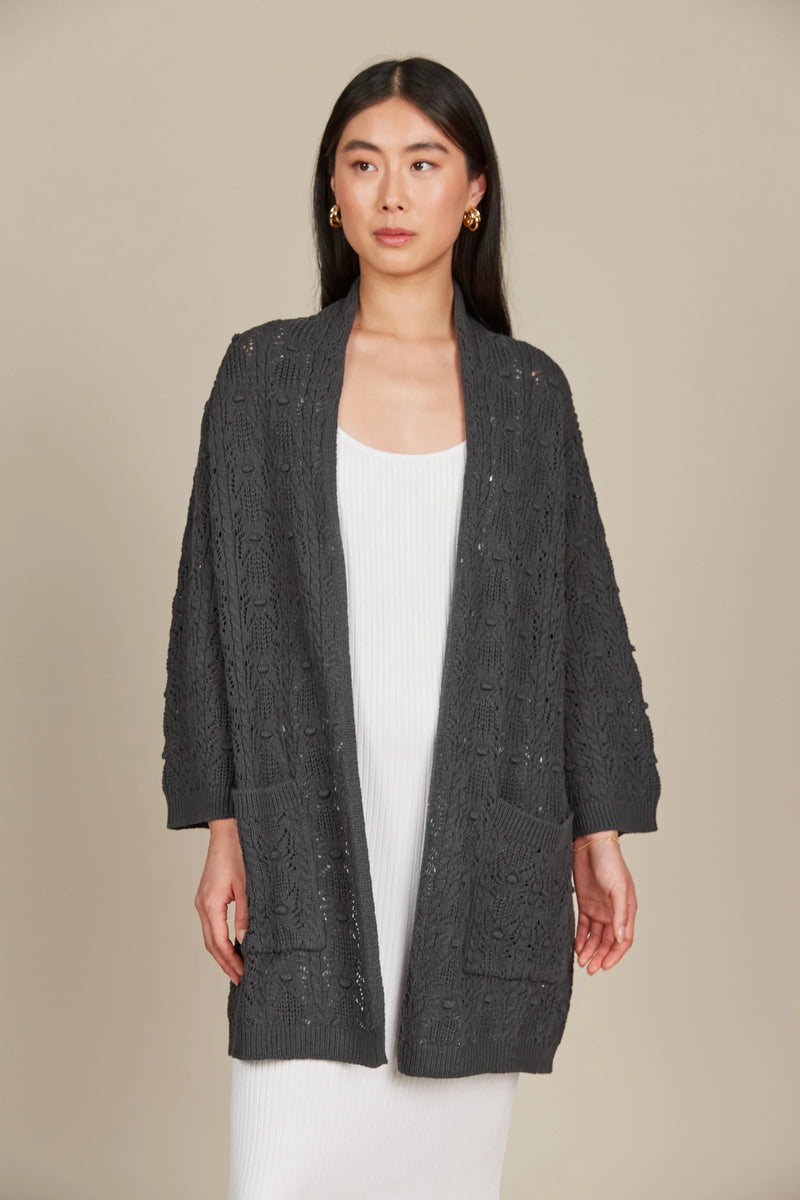 Sylvie Cardigan - Graphite - ISLE OF MINE