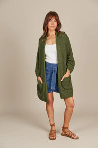 Sylvie Cardigan - Olive - ISLE OF MINE