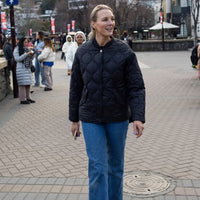 Talei Quilt Jacket Bomber - Black - MOKE Jacket NZ LUMA