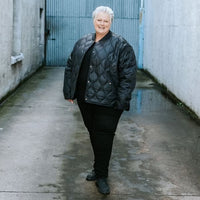 Talei Quilt Jacket Bomber - Black - MOKE Jacket NZ LUMA