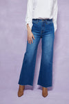 Tate Denim Wide Leg Jeans - ISLE OF MINE Pant X-Small Denim Camel Stellar NZ LUMA